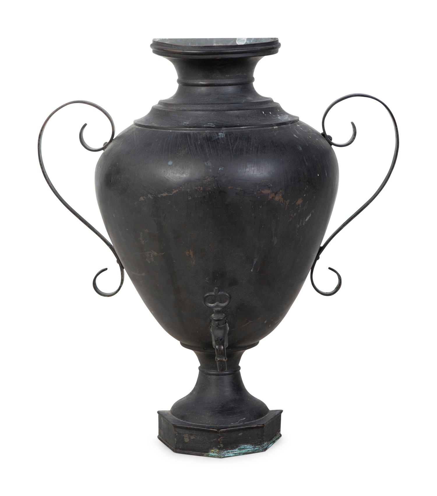 A French Tole Lavabo and Basin — 19TH/EARLY 20TH CENTURY