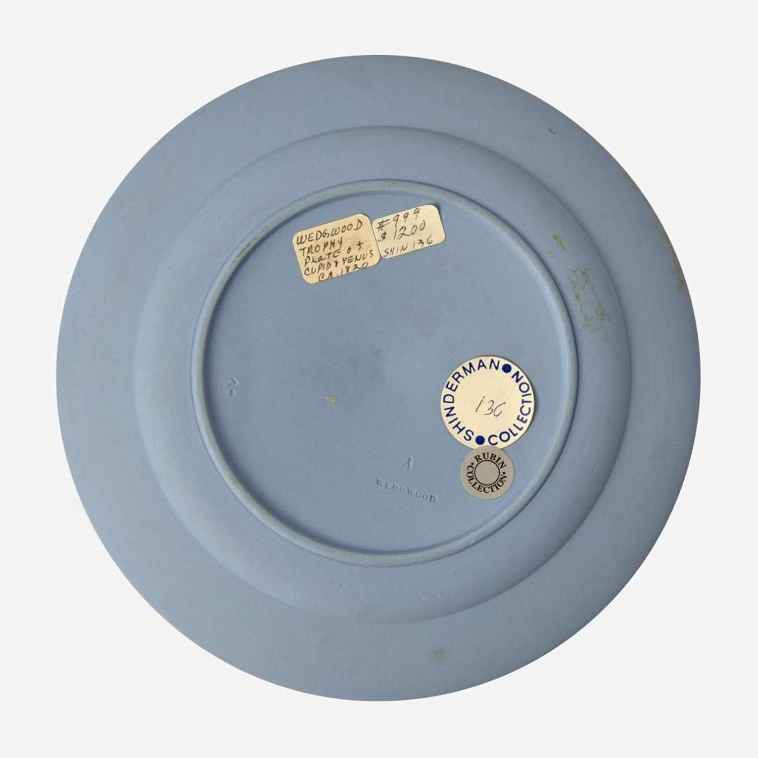 A Wedgwood Solid Blue Jasperware Trophy Plate UK, circa 1820