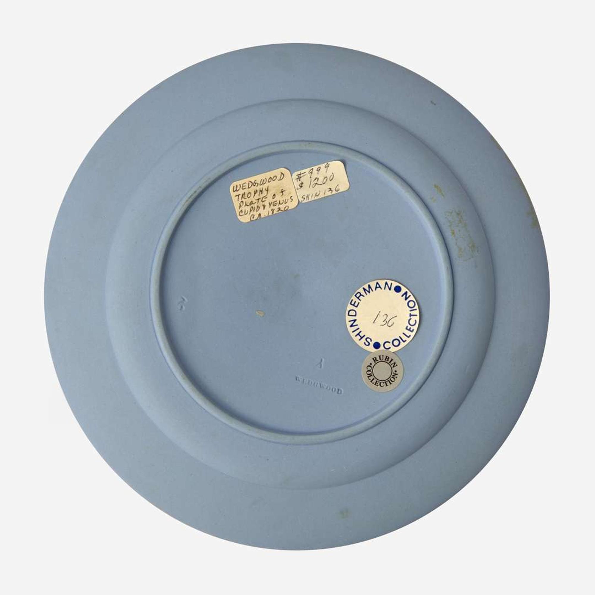 A Wedgwood Solid Blue Jasperware Trophy Plate UK, circa 1820