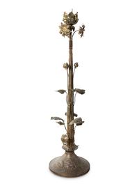 A Continental Brass Floor Lamp