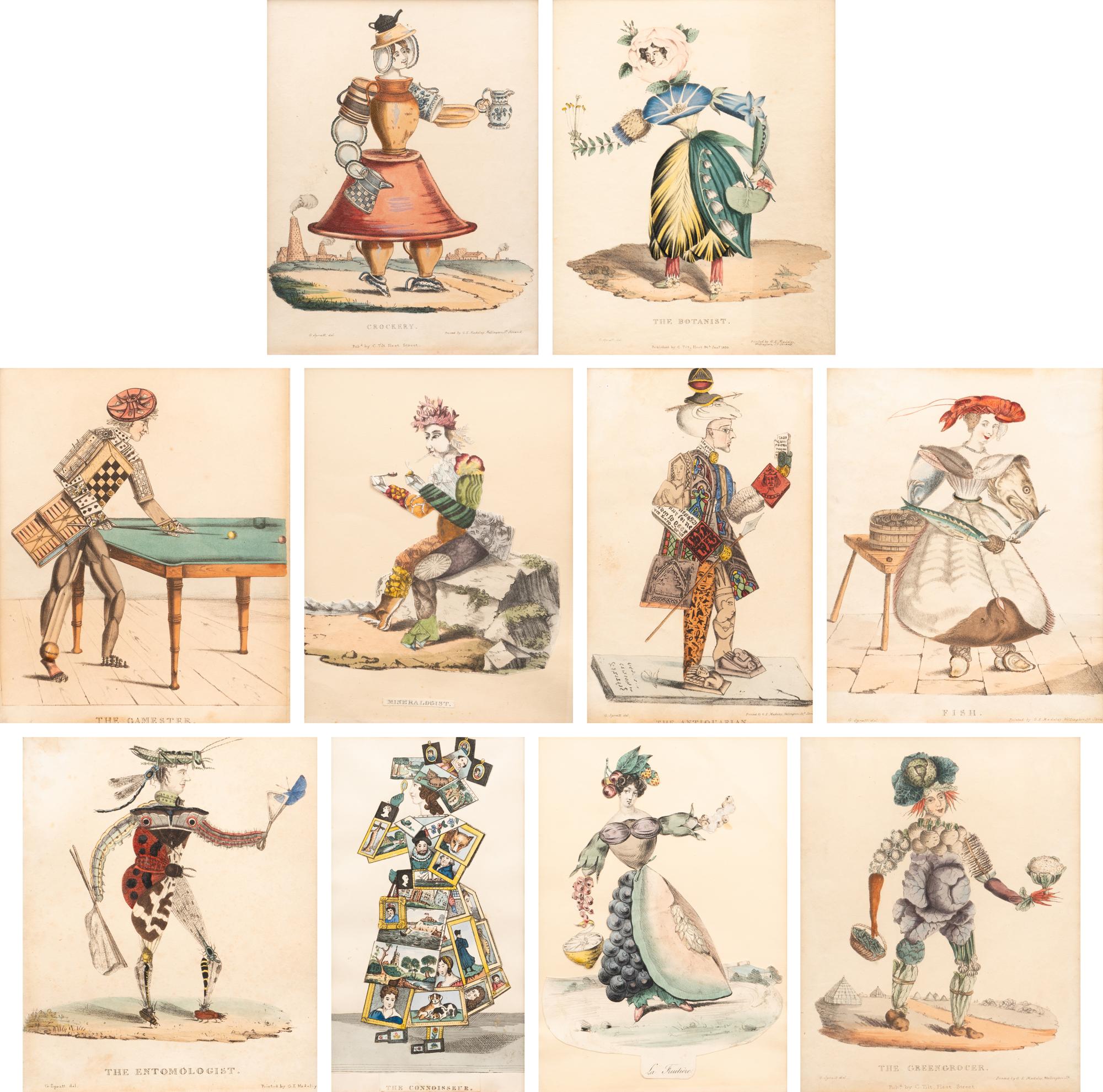 A Set of Ten Aquatint Engravings by G.E. Madeley