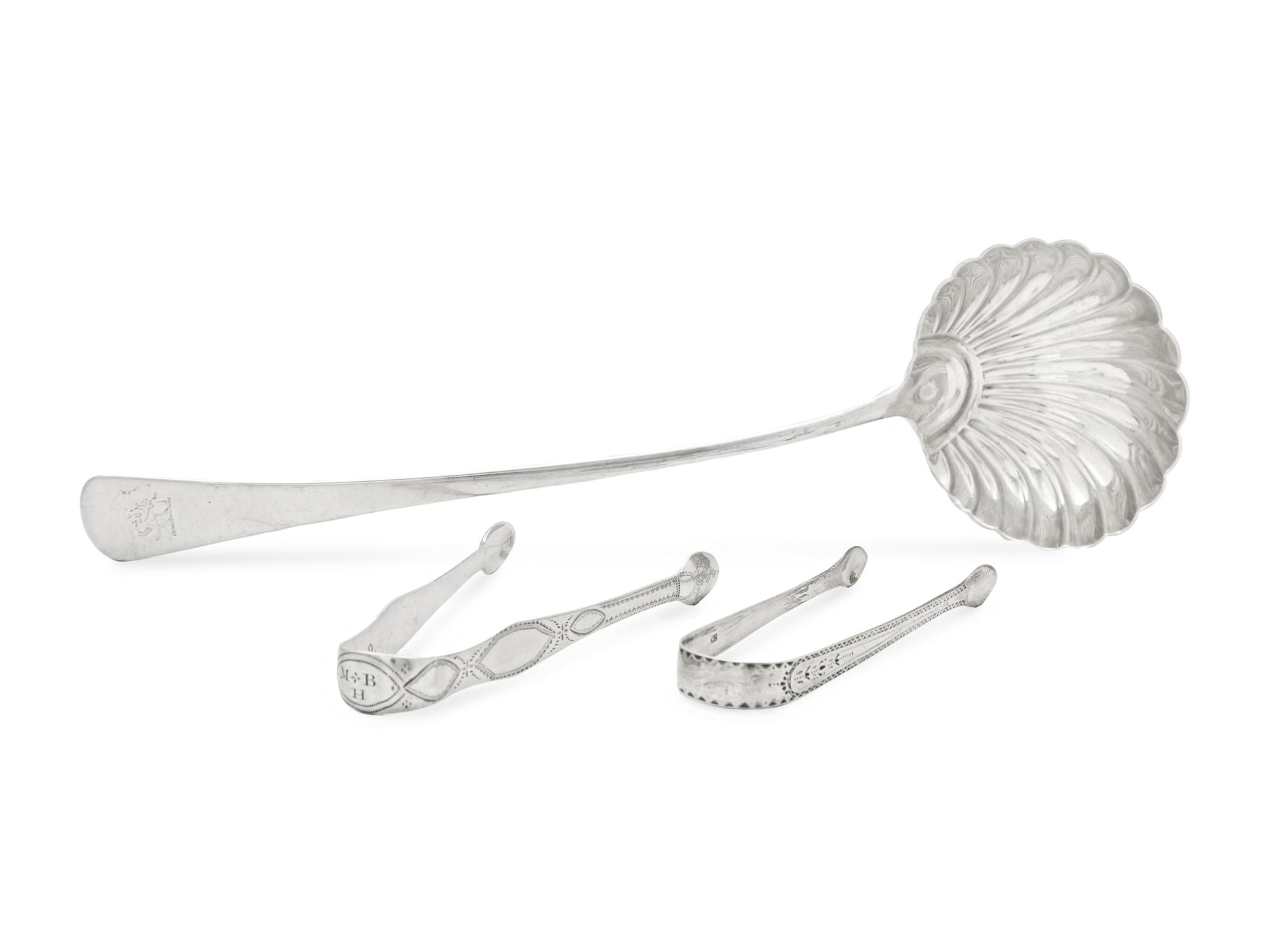 Three George III Silver Serving Articles