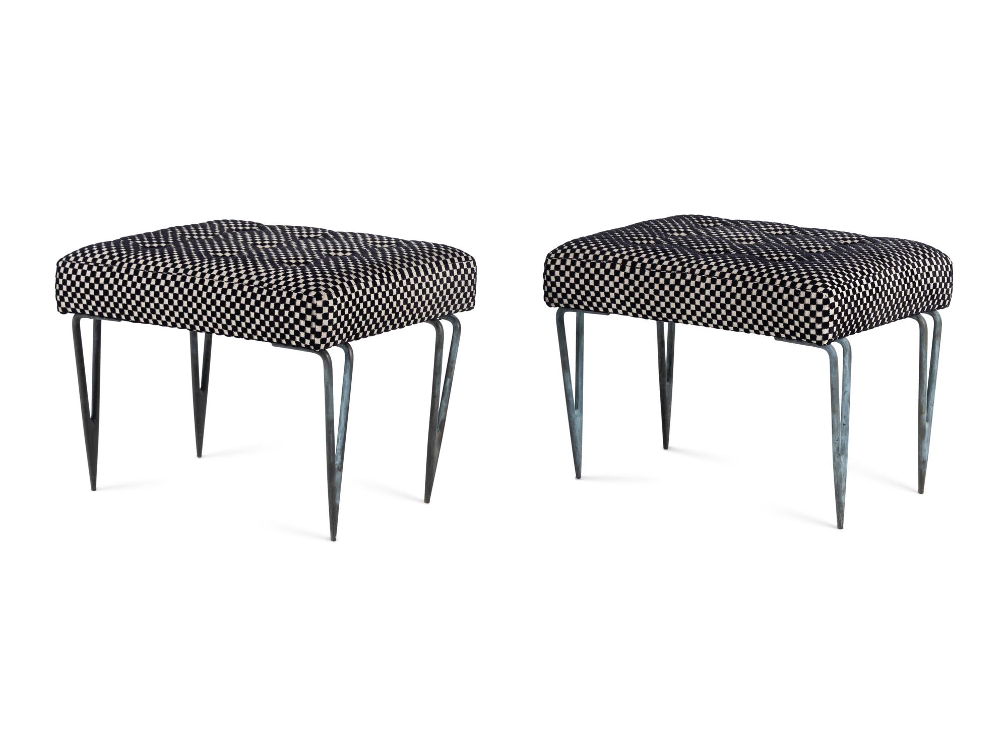 A Pair of Contemporary Ottomans