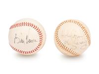 A Group of Harry Caray and Bill Veeck Signed Autograph Baseballs (Beckett Authentication Services Letters BAS Certified),