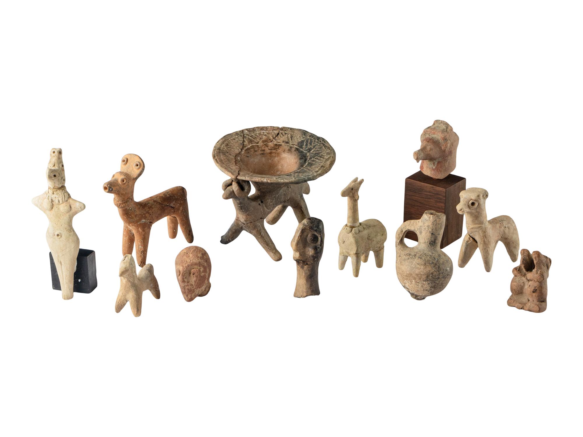 11 Near Eastern Terracotta Figures and Items