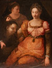 Continental School (18th/19th Century) Judith with the Head of Holofernes oil on canvas