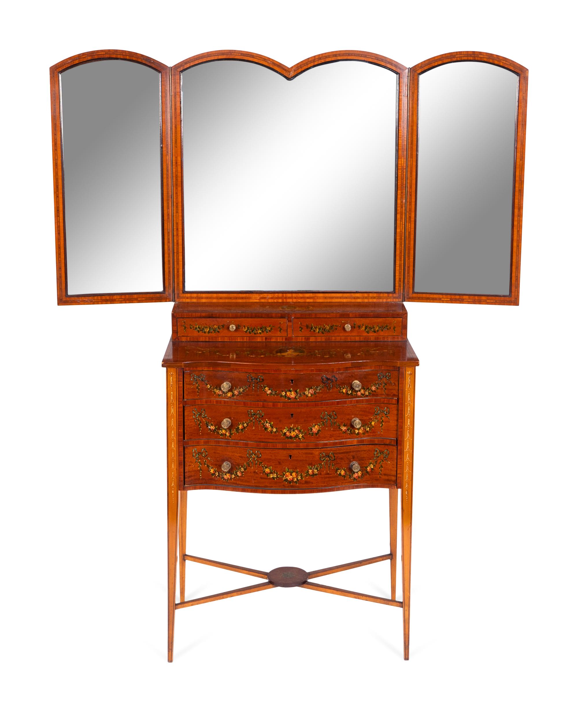 An Edwardian Painted Satinwood Dressing Table — CIRCA 1900