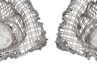 A Pair of Victorian Silver Reticulated Baskets