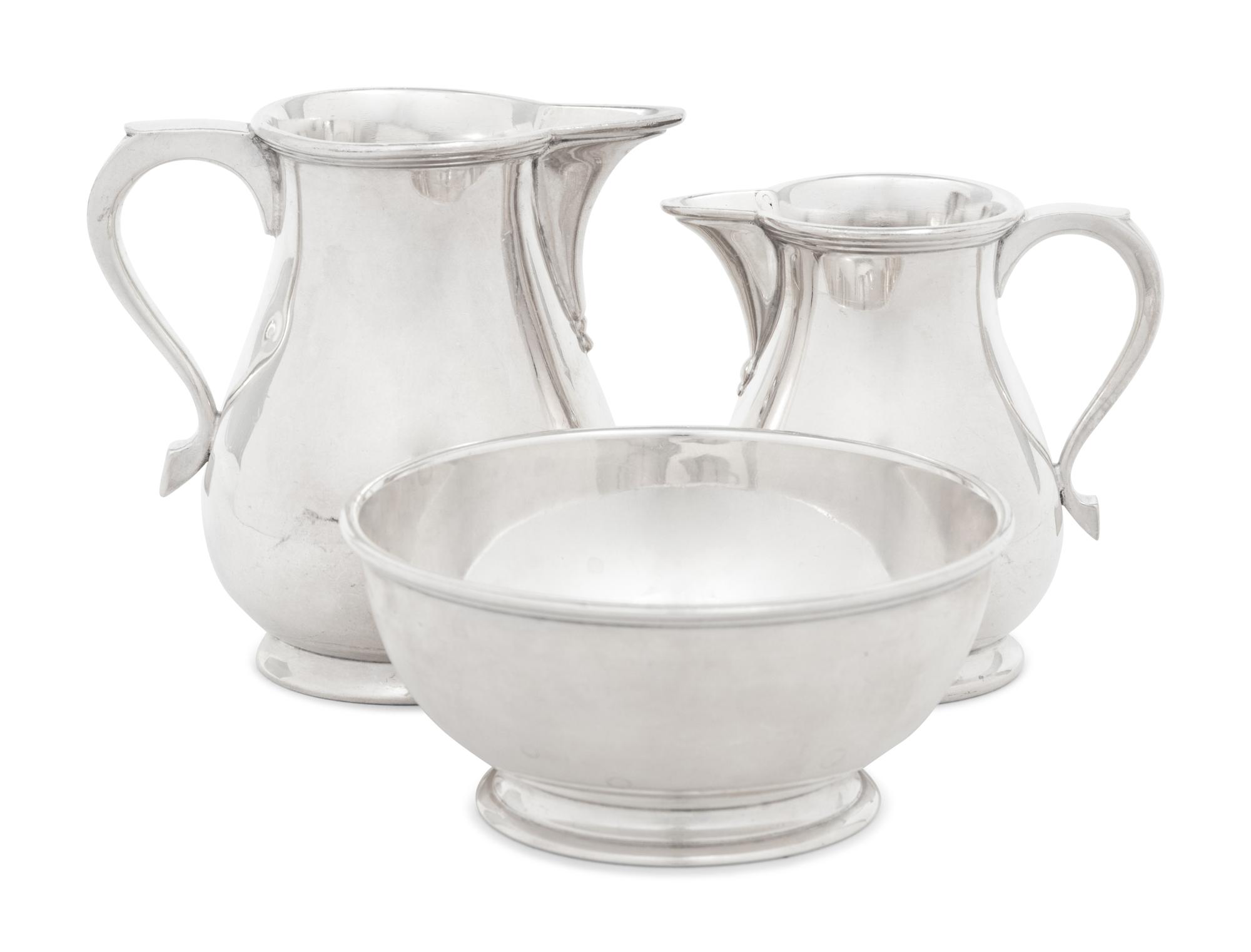 Three English Silver Table Articles