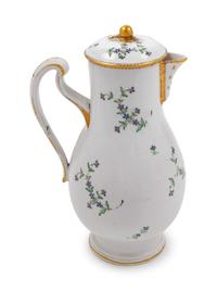 A French Porcelain Chocolate Pot — BORDEAUX, EARLY 19TH CENTURY