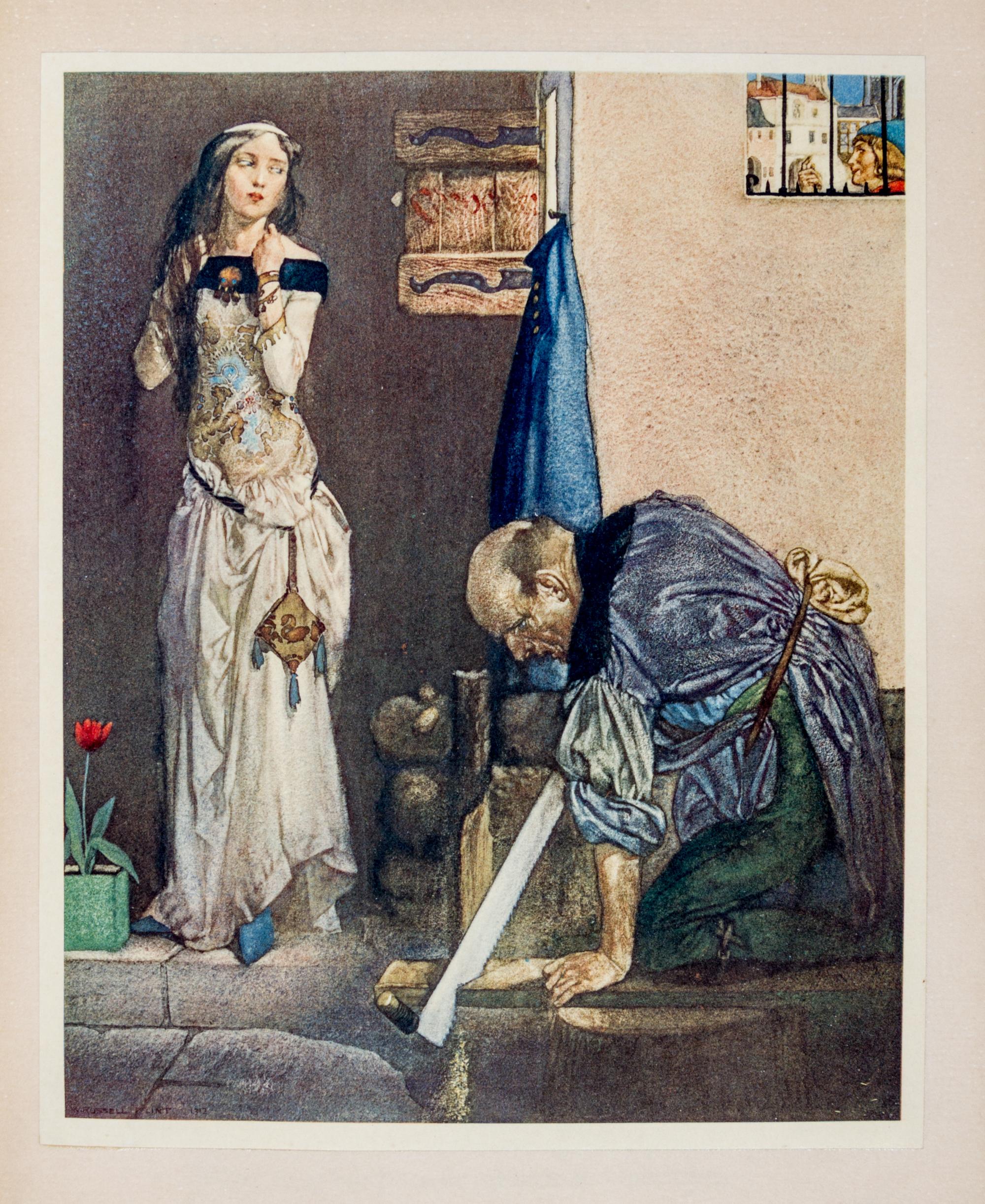 (FLINT, WILLIAM RUSSELL) CHAUCER, GEOFFREY . The Canterbury Tales. London, 1913. Limited edition number 107 of 500 copies. 3 vols.