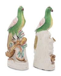 A Pair of Staffordshire Bird Figures