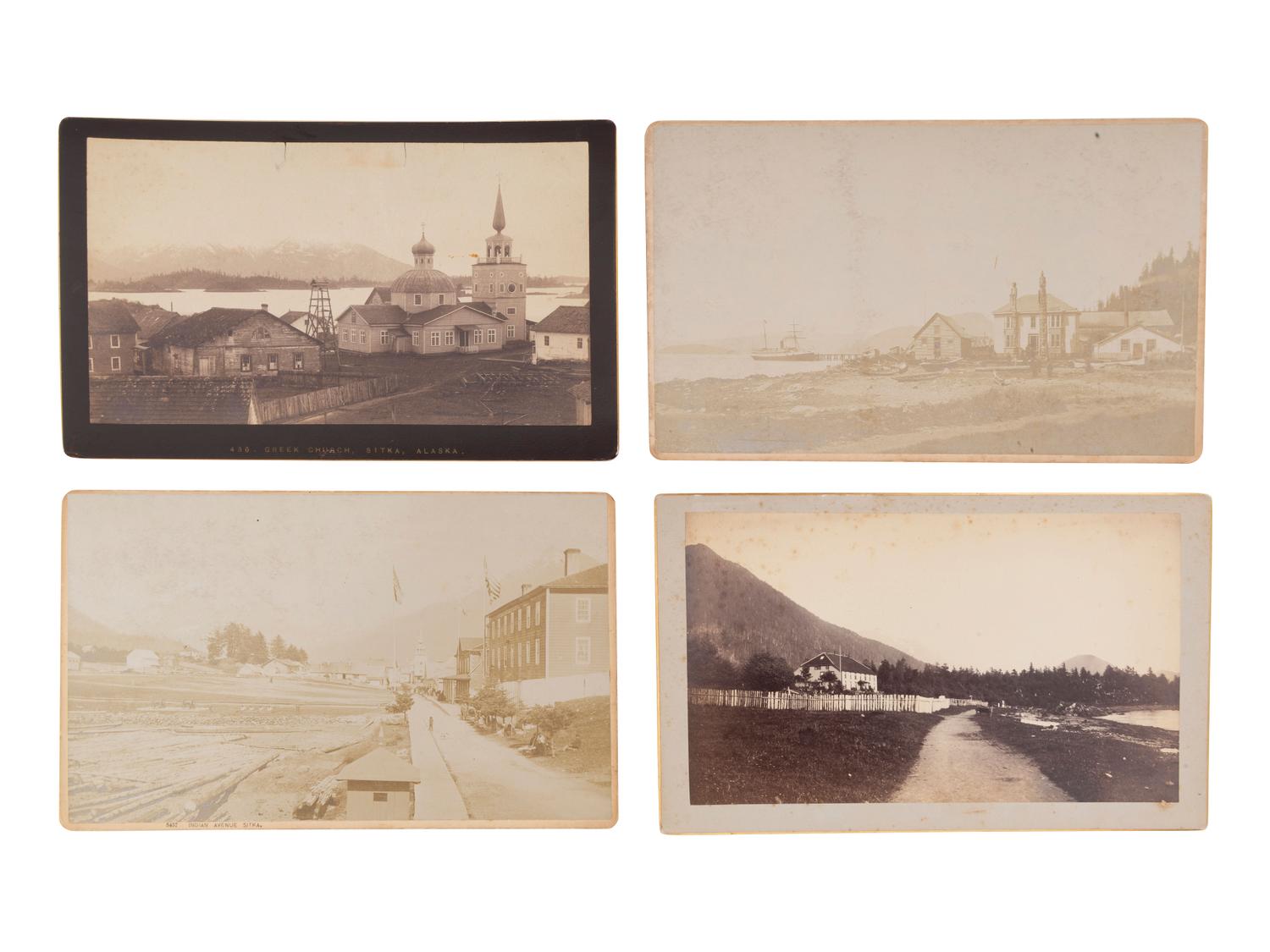 [NATIVE AMERICANS]. A group of 16 photographs of Alaska, incl. landscapes and landmarks, many by F. Jay HAYNES and Edward de GROFFS.