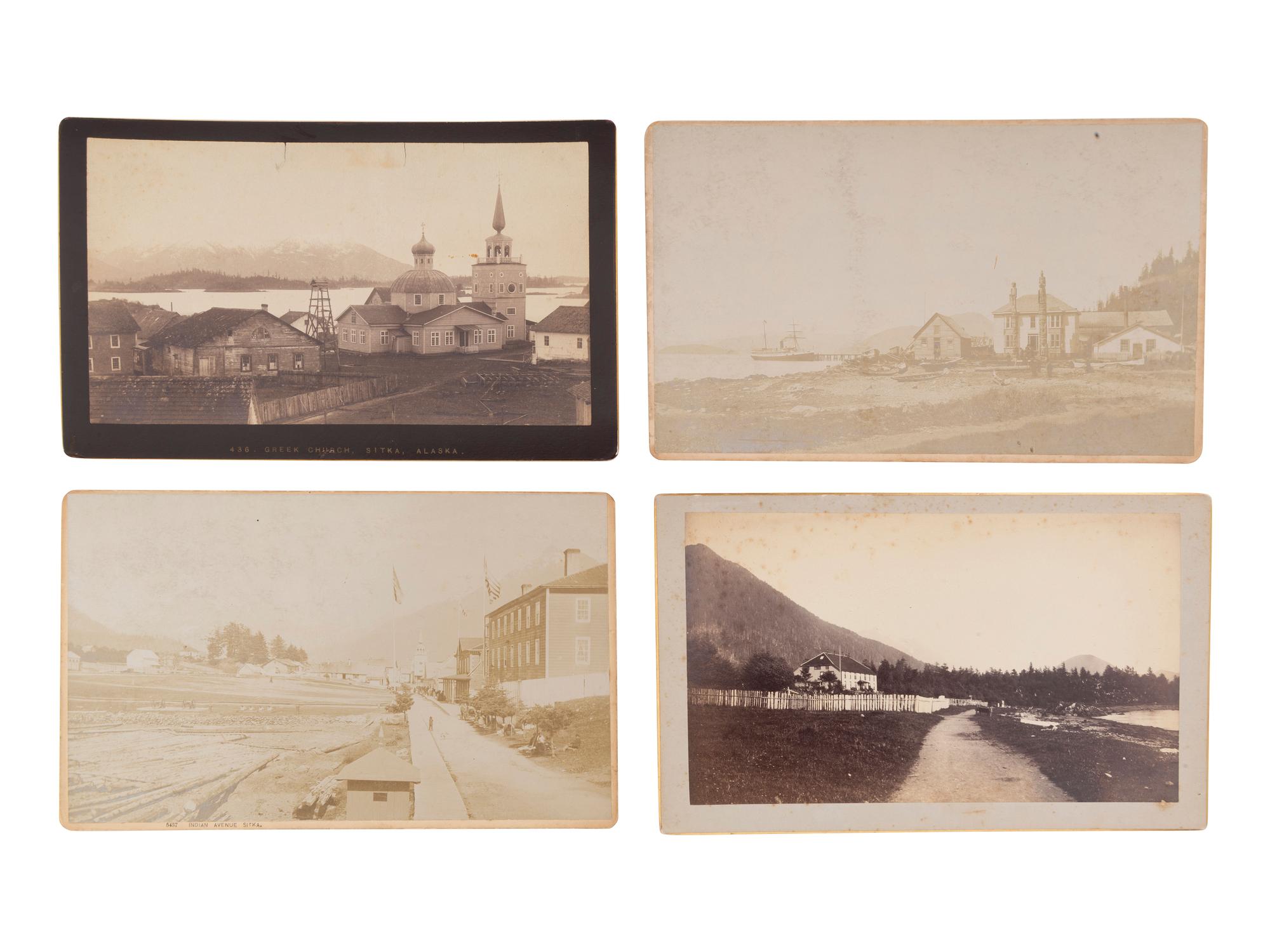 [NATIVE AMERICANS]. A group of 16 photographs of Alaska, incl. landscapes and landmarks, many by F. Jay HAYNES and Edward de GROFFS.