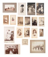 [EARLY PHOTO] Collection of paper photos, incl. CDVs, cabinet cards, RPPCs, silver gelatin prints.
