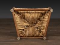 A William and Mary Turned Rush Seat Armchair