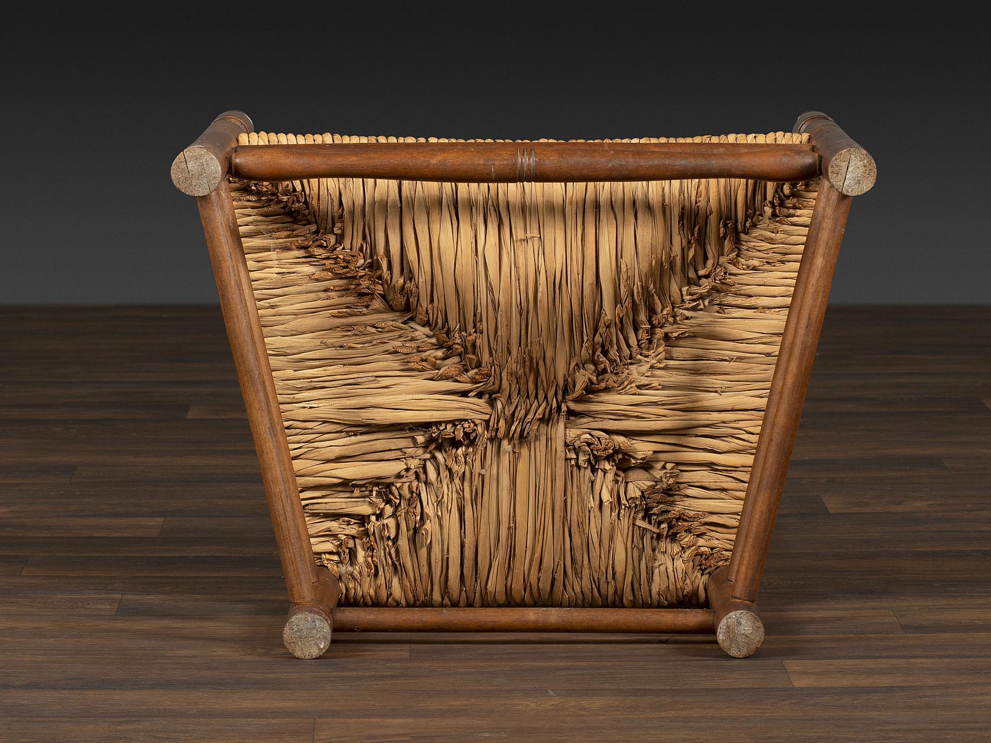 A William and Mary Turned Rush Seat Armchair