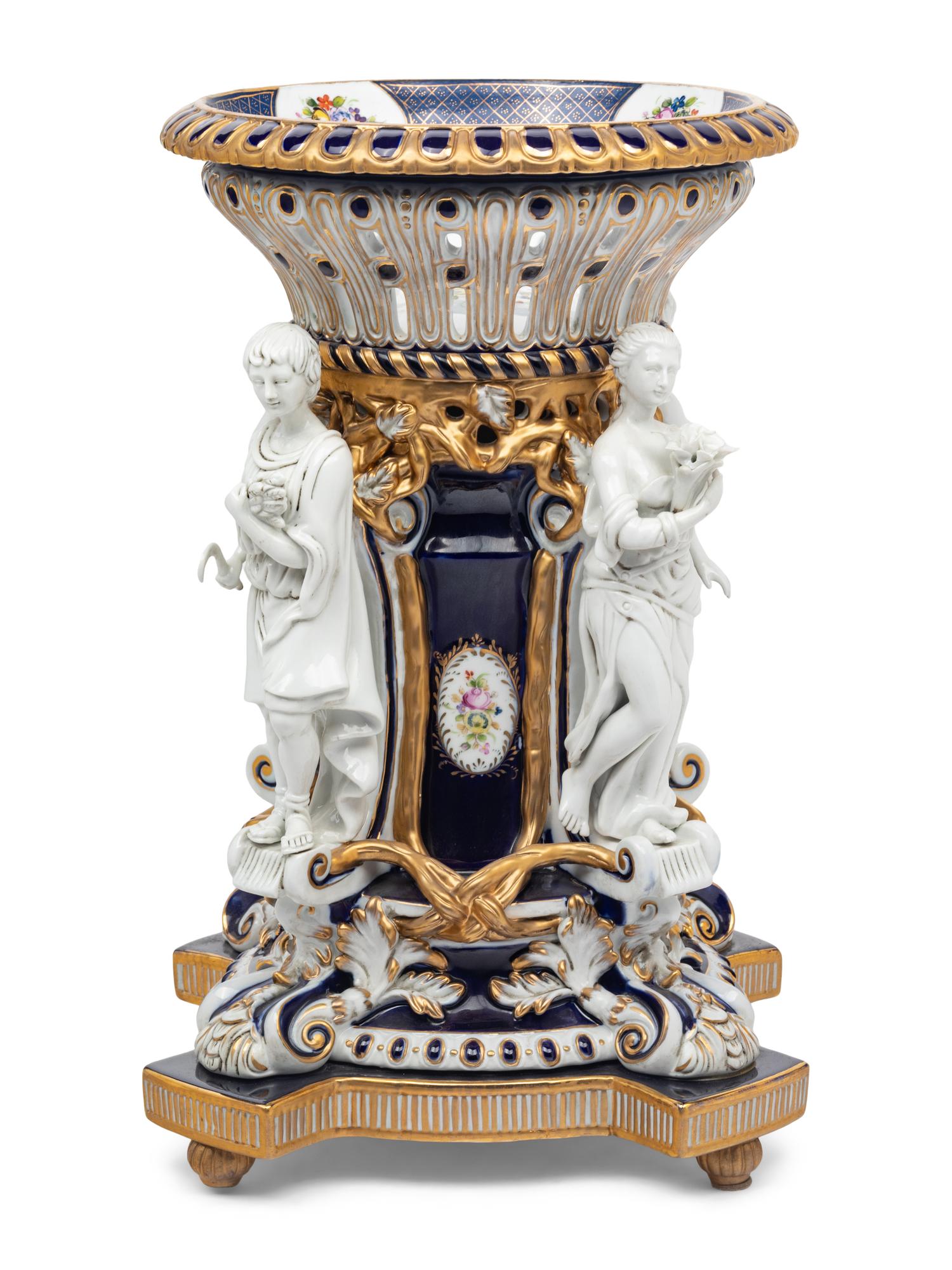 A Continental Porcelain Centerpiece