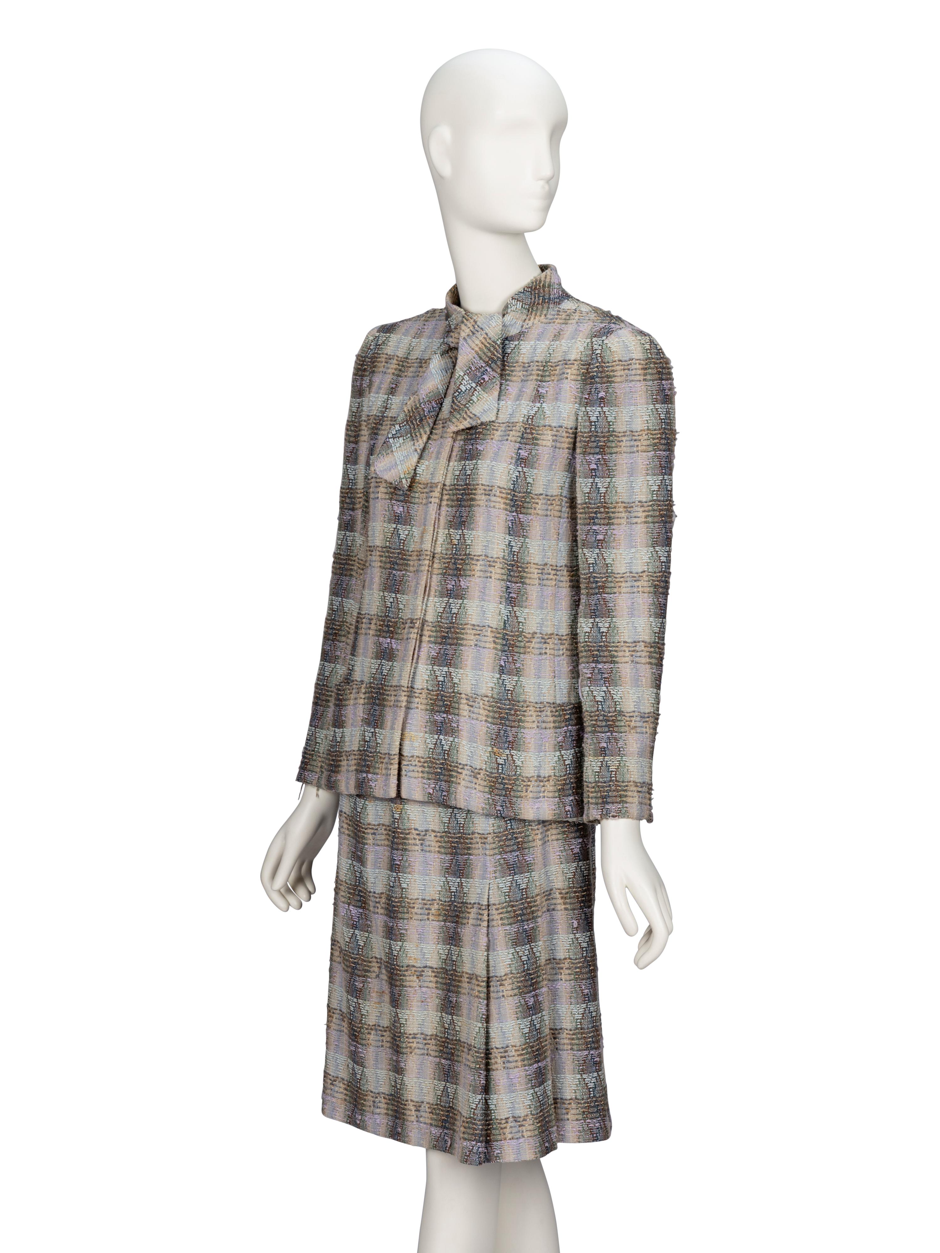 Chanel, Plaid Tweed Skirt Suit