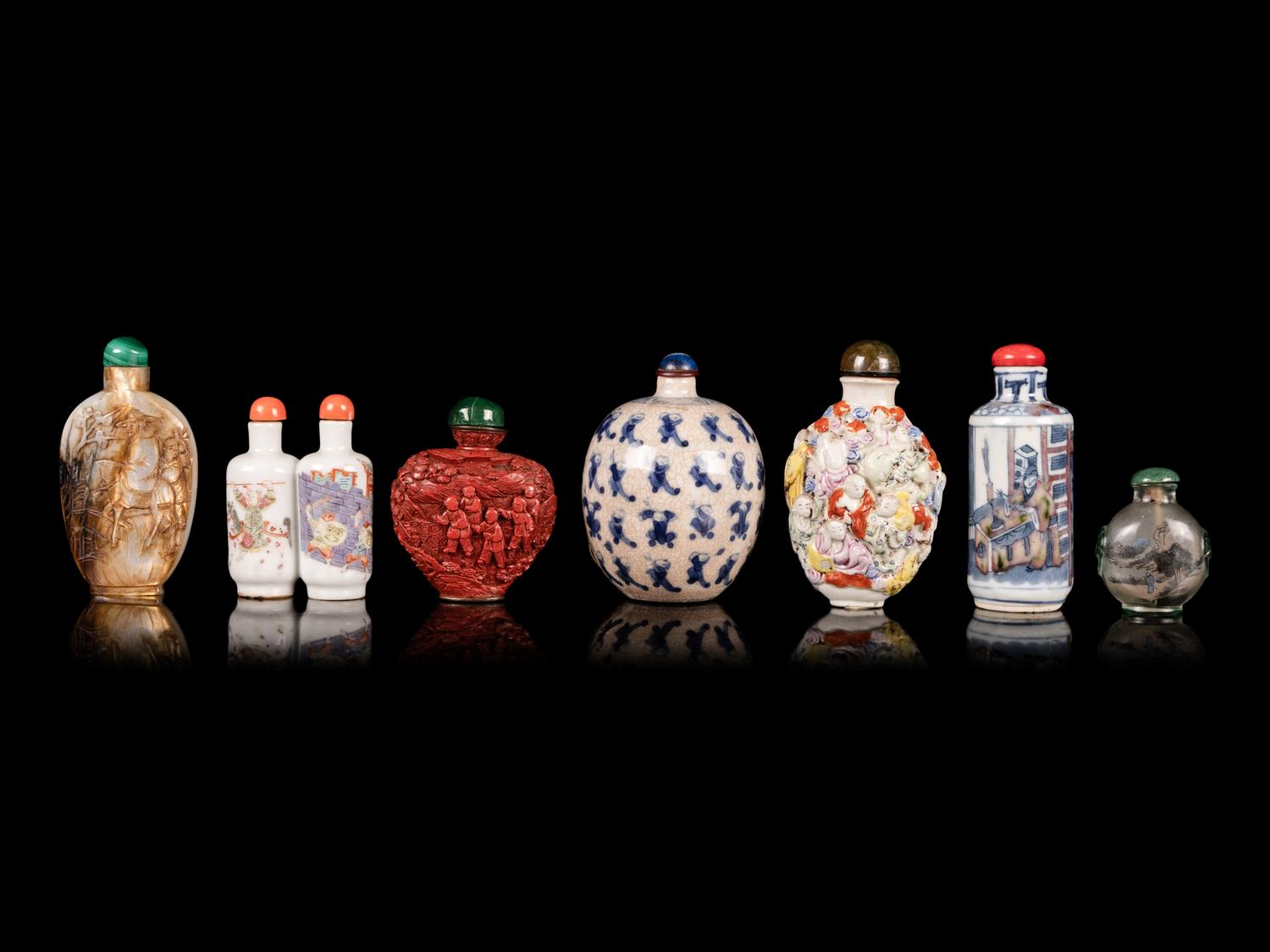 Seven Chinese Snuff Bottles