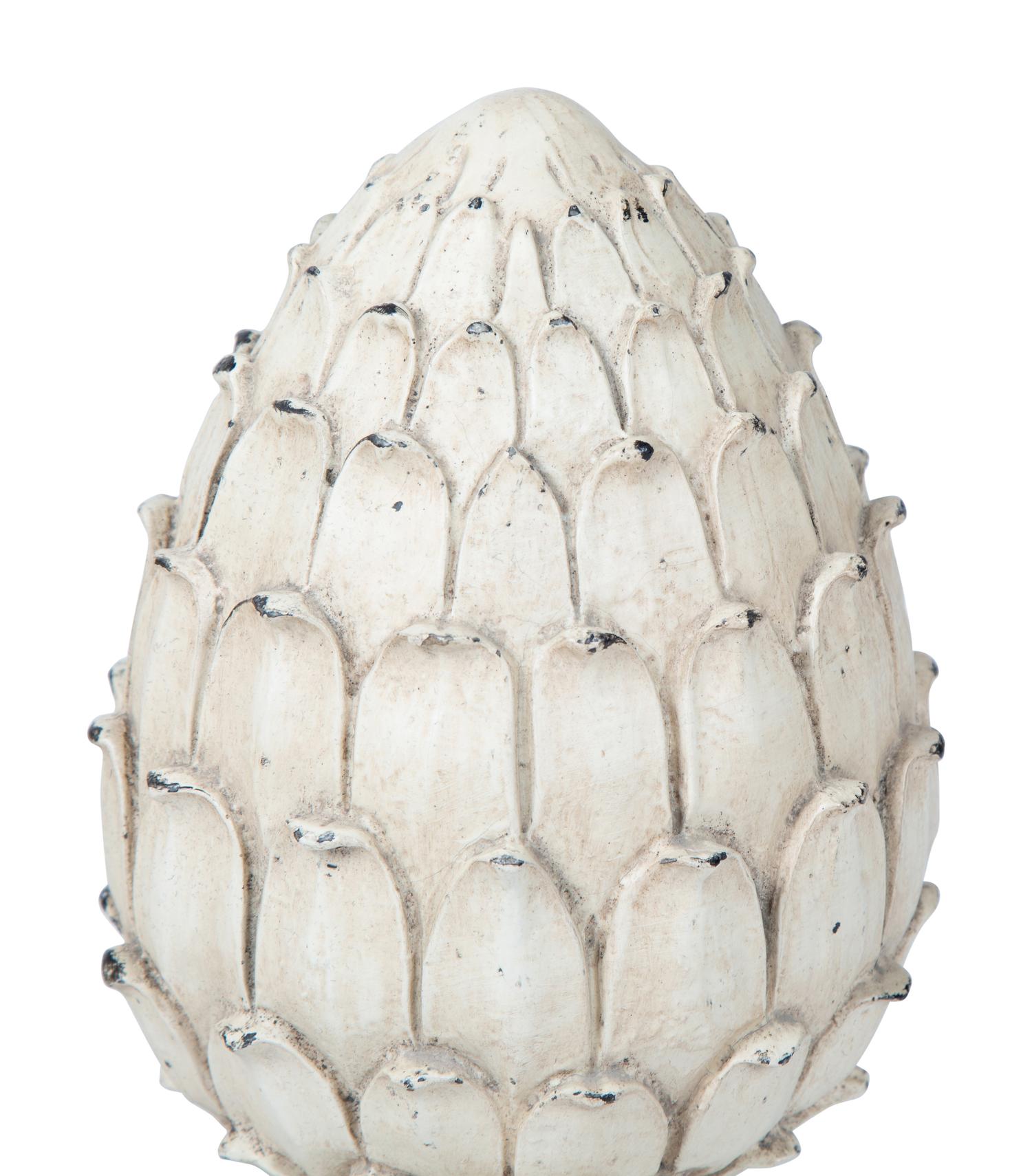 A Pair of Painted Composition Artichoke Finials — 20TH/21ST CENTURY