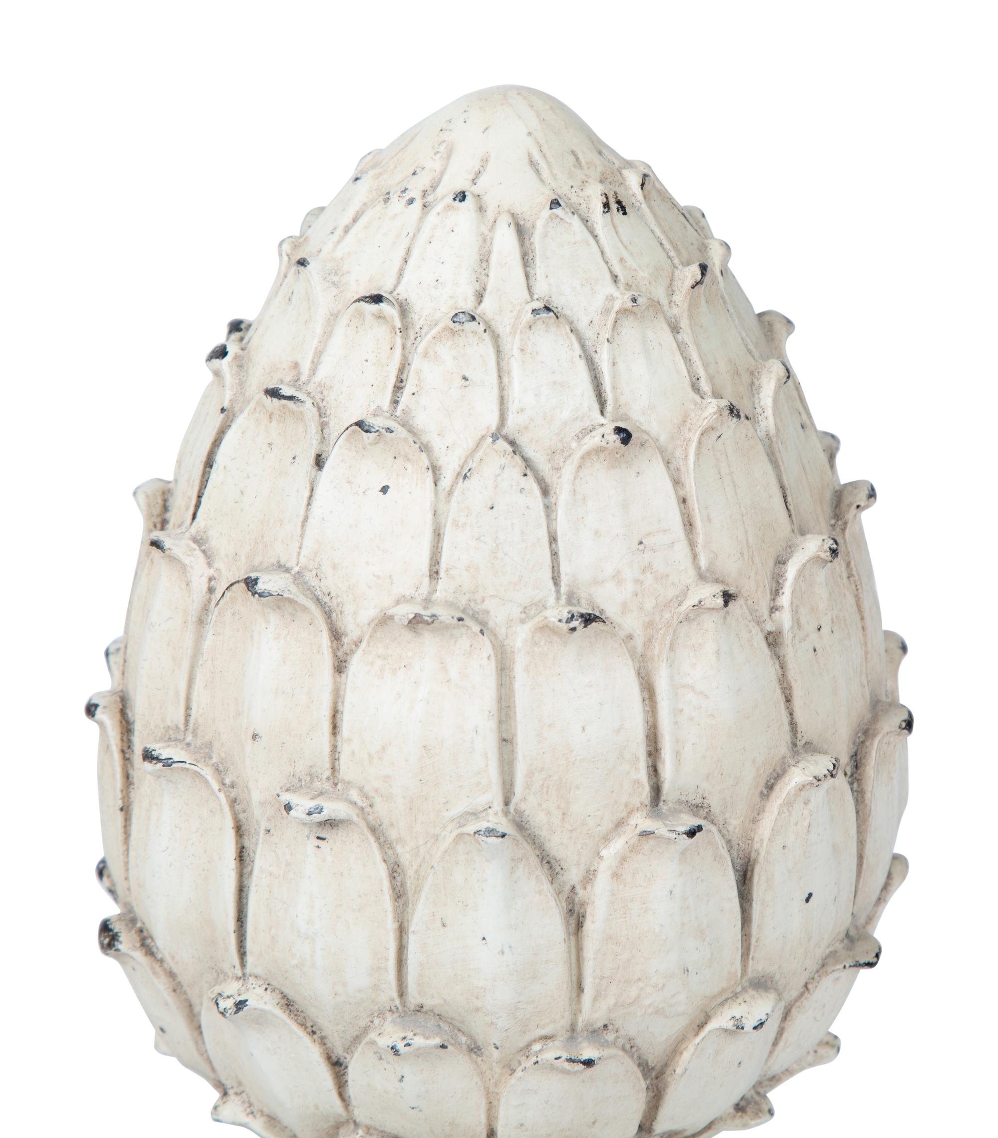 A Pair of Painted Composition Artichoke Finials — 20TH/21ST CENTURY