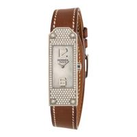 Hermès, Ref. KT1.223, Stainless Steel and Diamond 'Kelly II' Watch with Double-Tour Strap