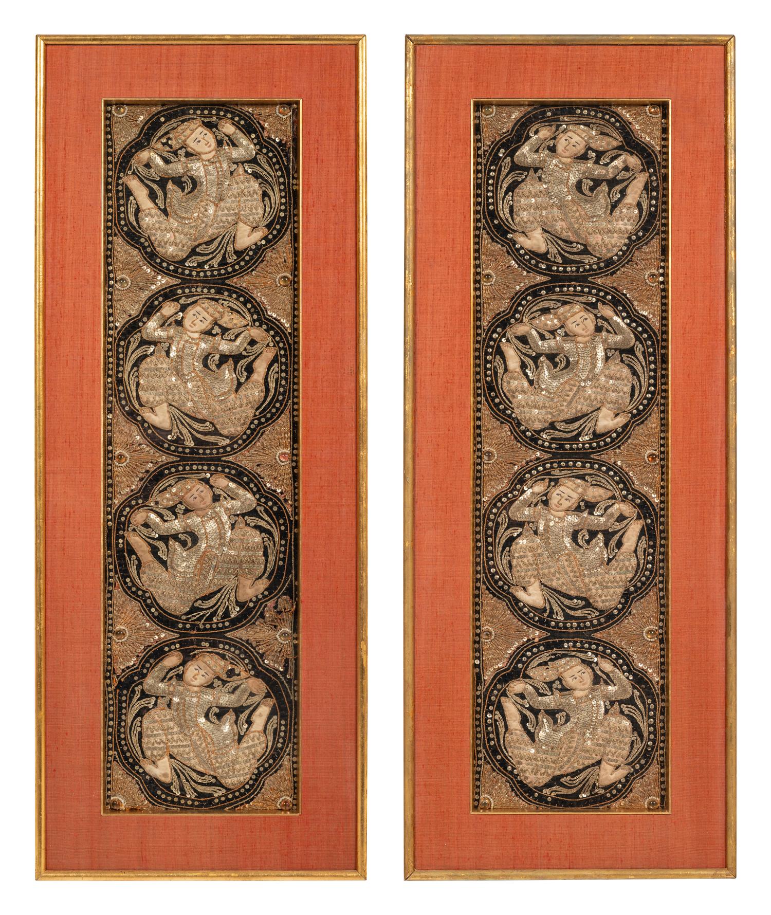 A Pair of Burmese Wall Hangings