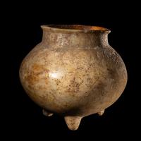 A Mixtec Onyx Tripod Bowl