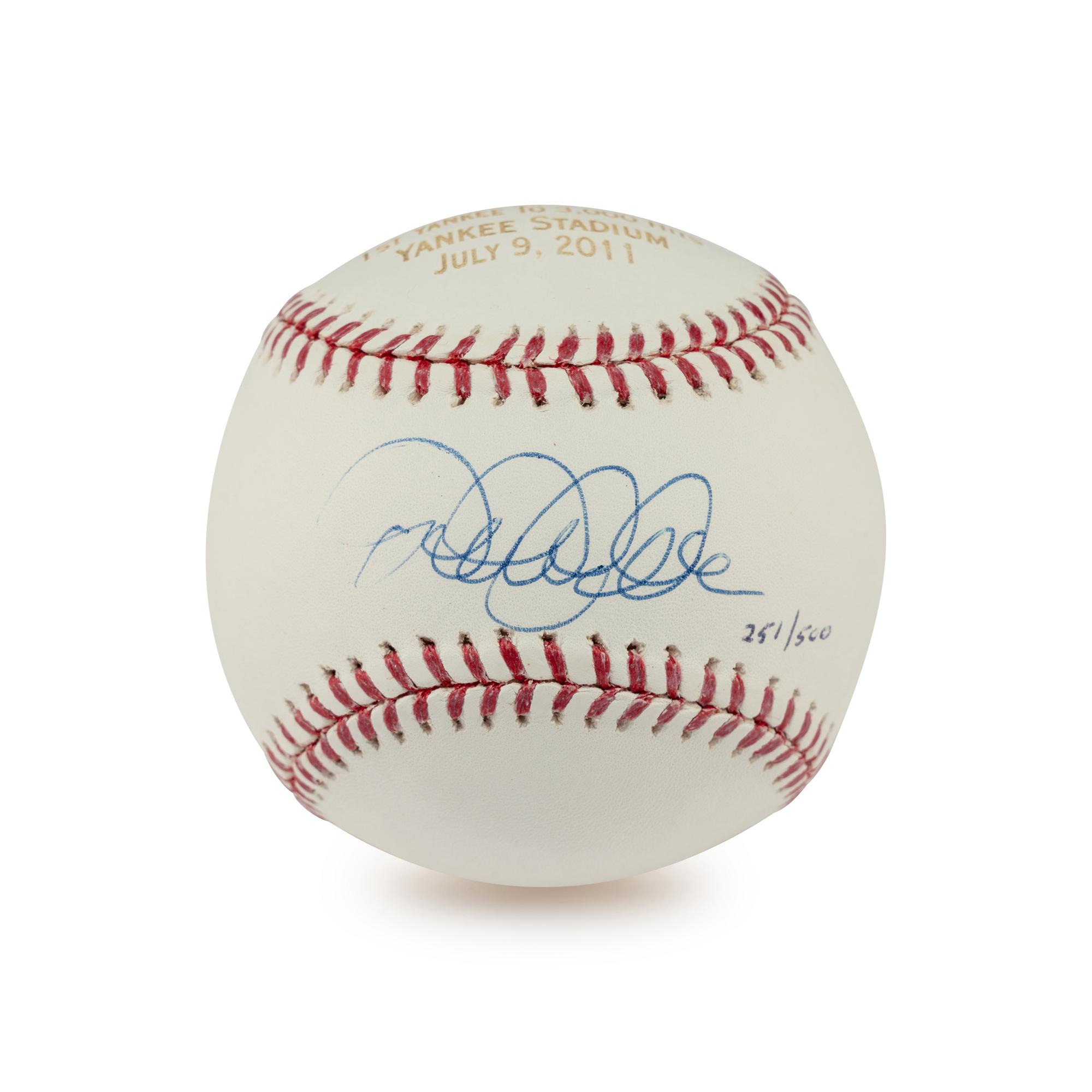 A Derek Jeter Single Signed Autograph 3,000 Hit Baseball (Steiner Hologram)