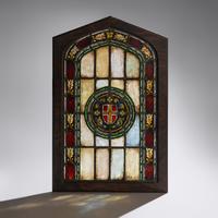 Framed window with Gothic arch