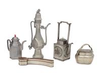 Five Chinese Pewter Wares