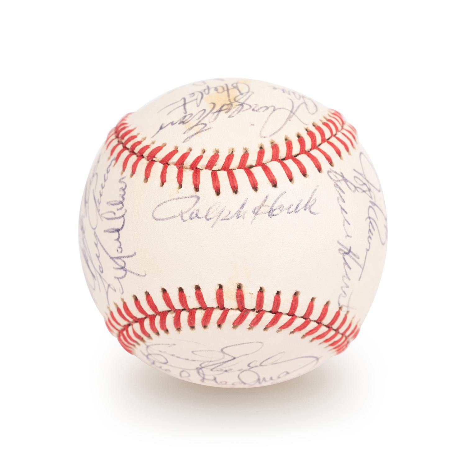 A 1983 Boston Red Sox Team Signed Autograph Baseball with 25 Signatures (Beckett Authentication Services Letter BAS Certified),
