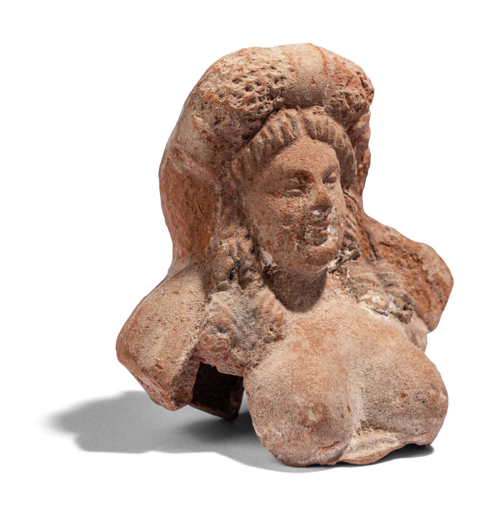 An Egyptian Terracotta Bust of Baubo