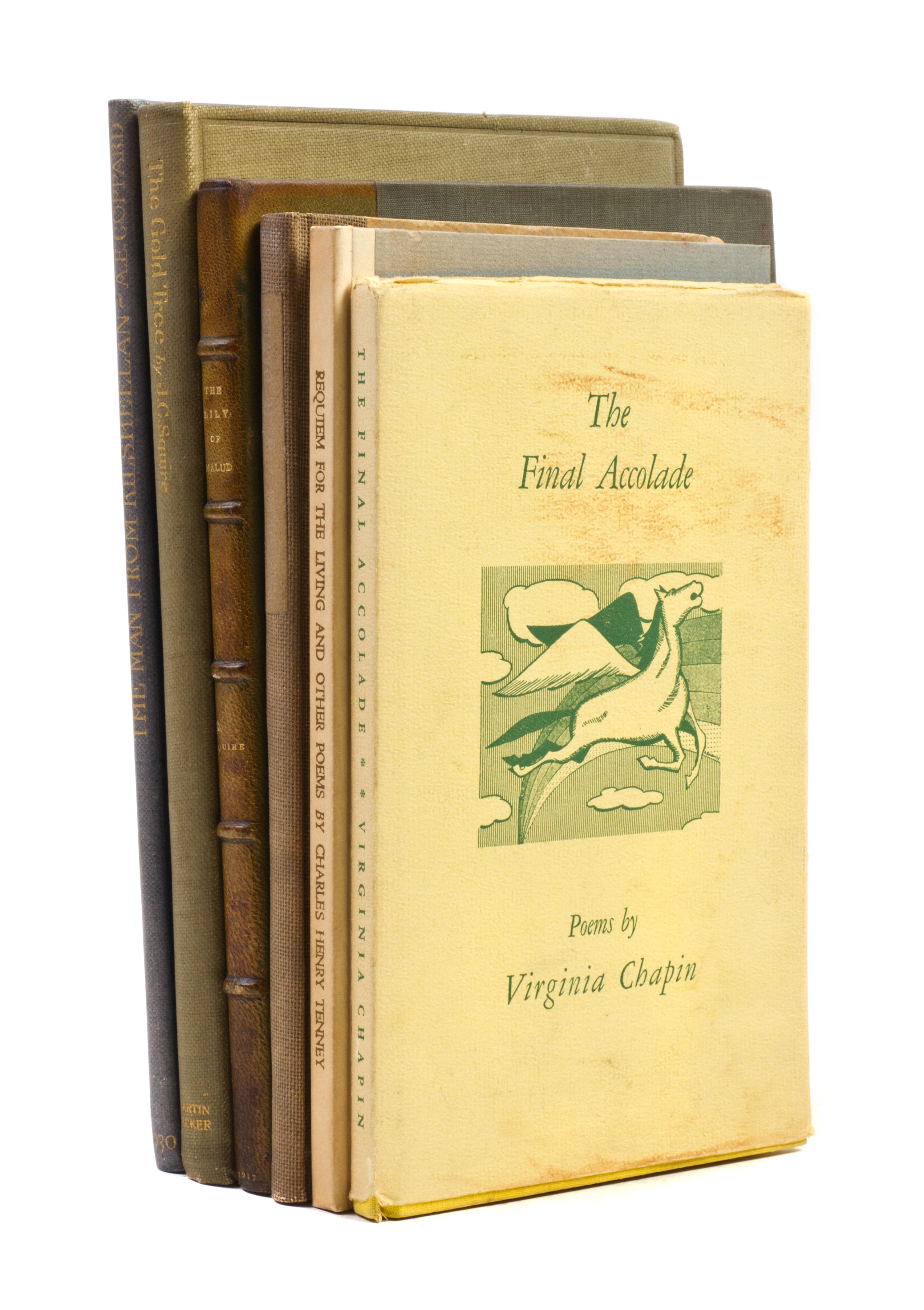 (POETRY) SQUIRE, J.C. The Lily of Malud and Other Poems. London, (1917). With five other poetry collections, 3 limited and/or signed.