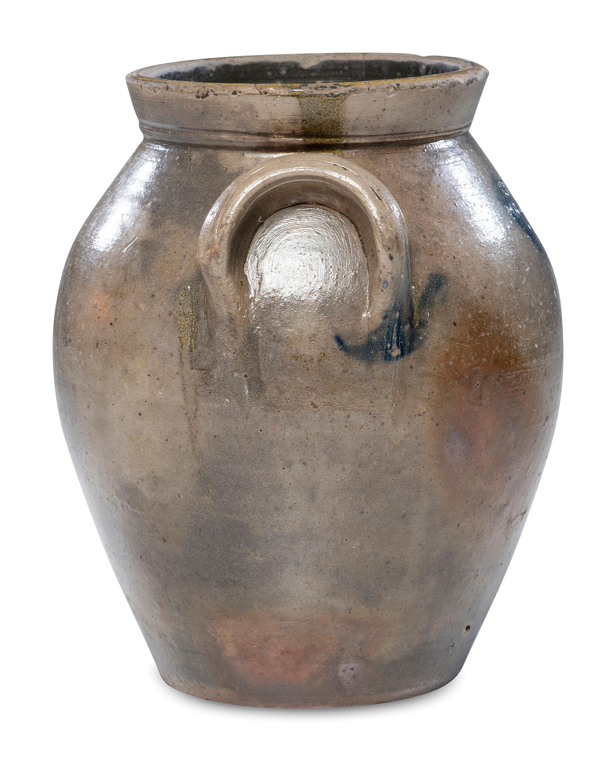 A Rare S. Purdy One-Gallon Ovoid Stoneware Crock