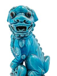 Three Chinese Porcelain Figures of Fu Lions