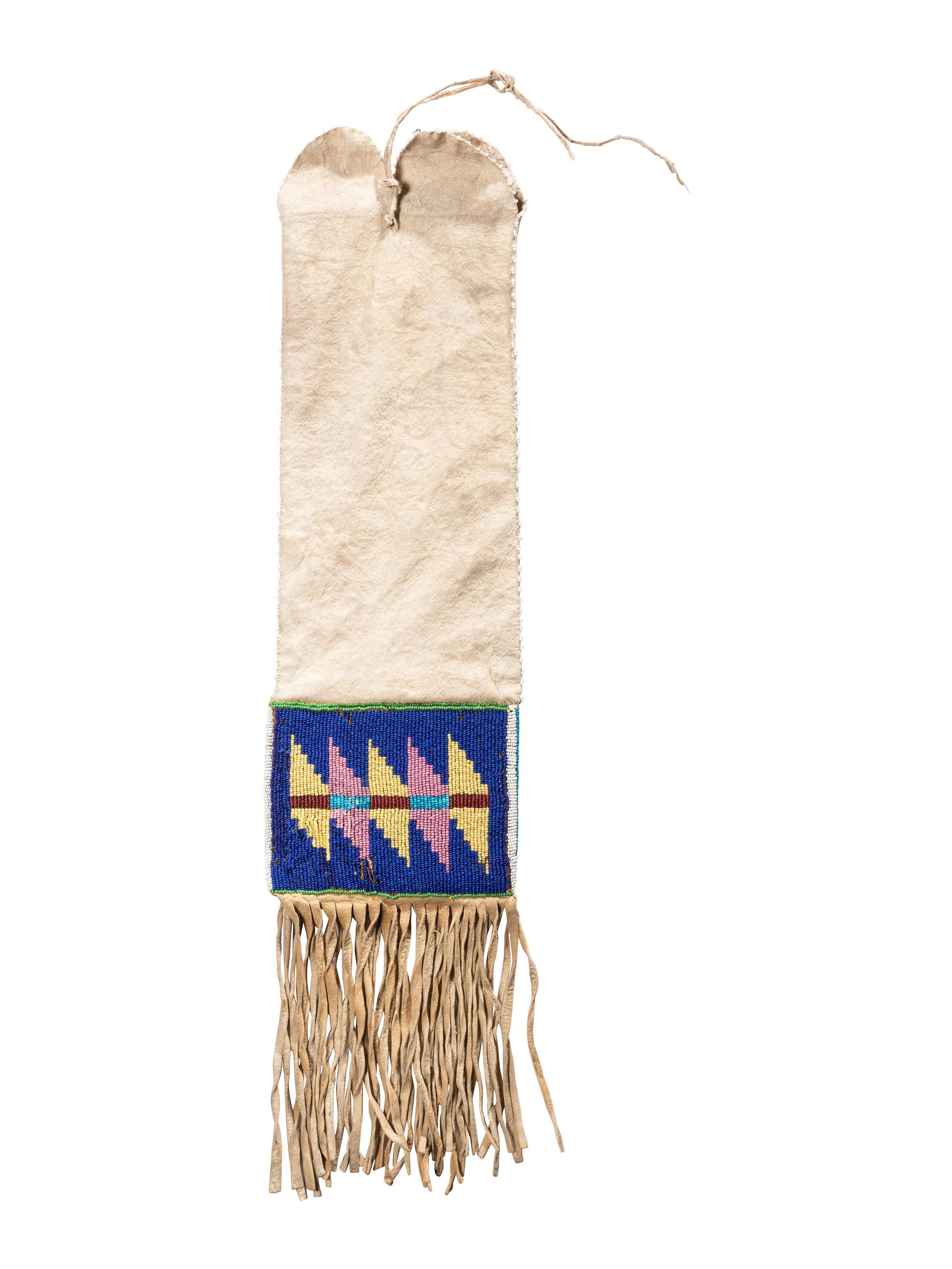 Blackfeet Beaded Hide Tobacco Bag