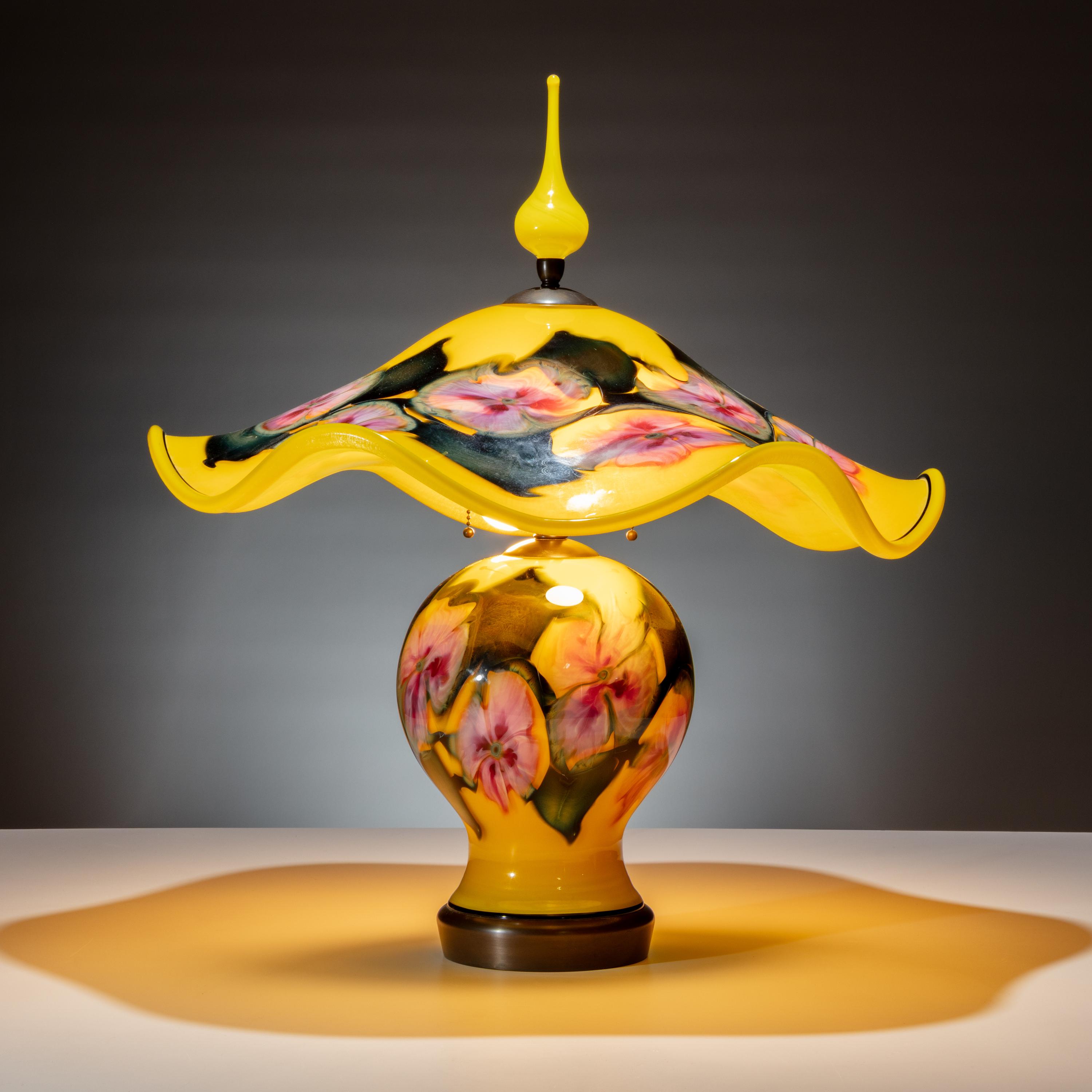 Charles Lotton (American, 1935–2021) — Table Lamp in Yellow Floral, 2000