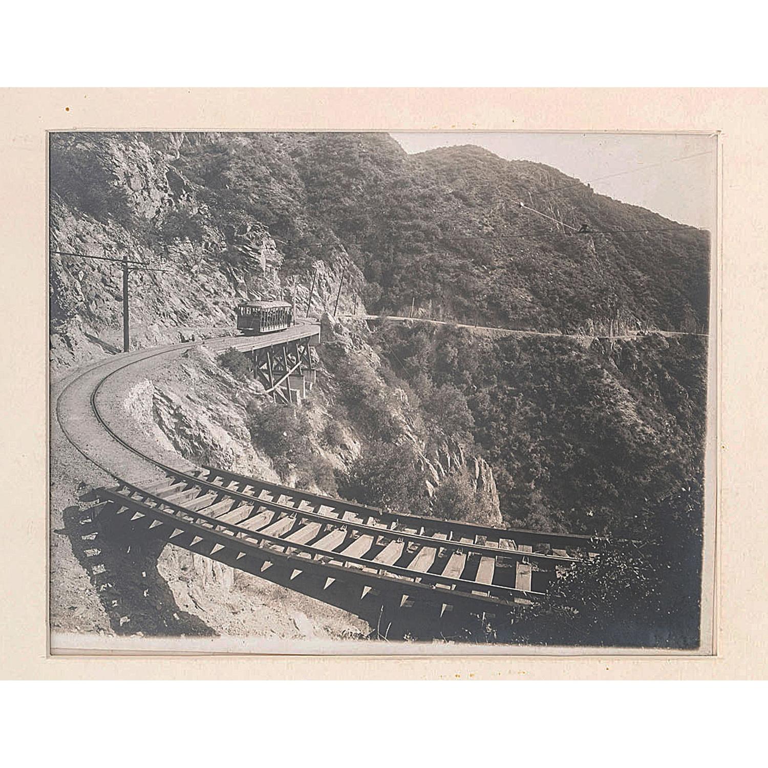 [CALIFORNIA]. A group of 20 photographs and ephemera related to Pasadena, Mt. Lowe, and Echo Mountain, including the railway images, comprising: