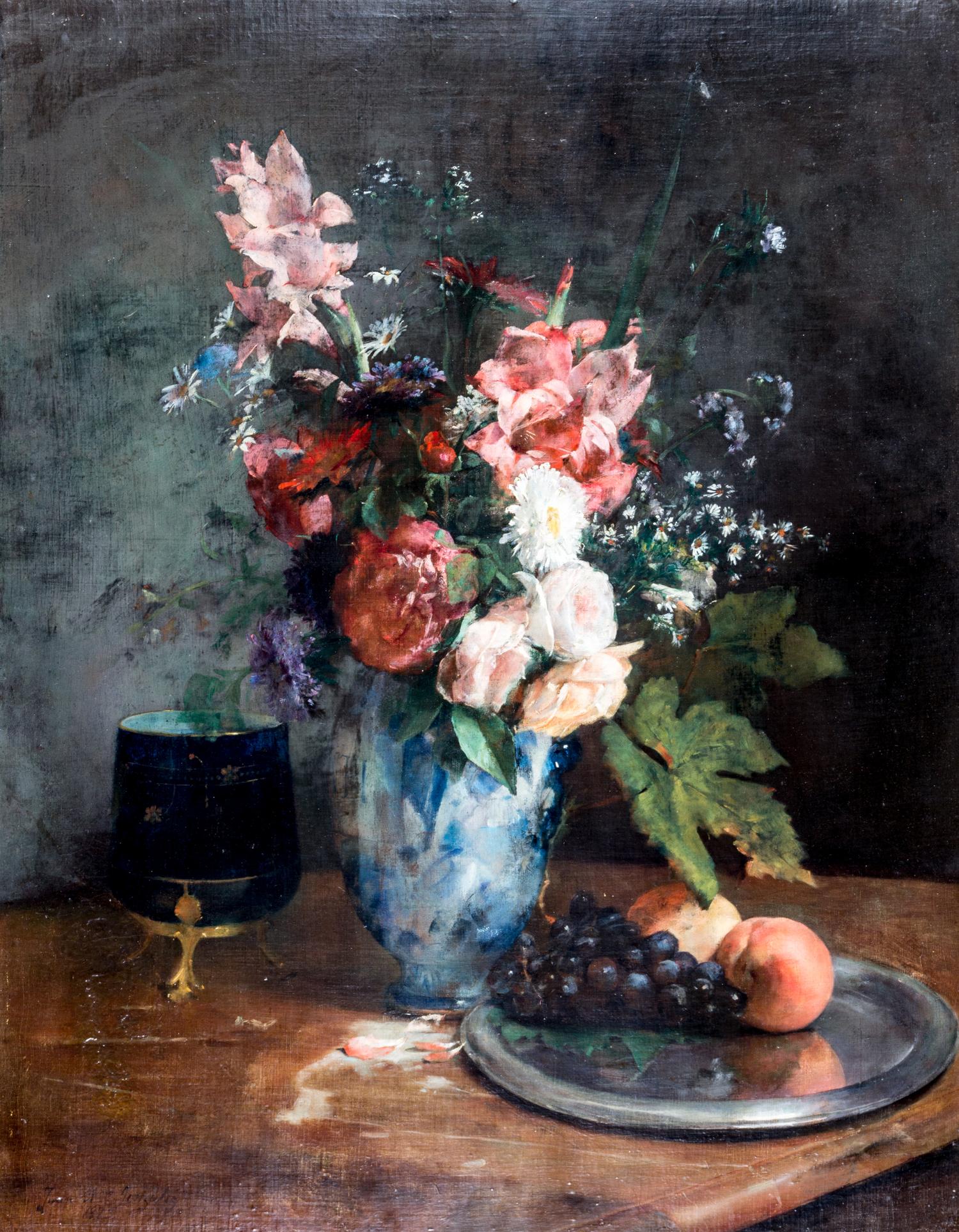 Juan A. Gonzalez, (Peruvian/Spanish, 1842-1914), Still Life with Flowers