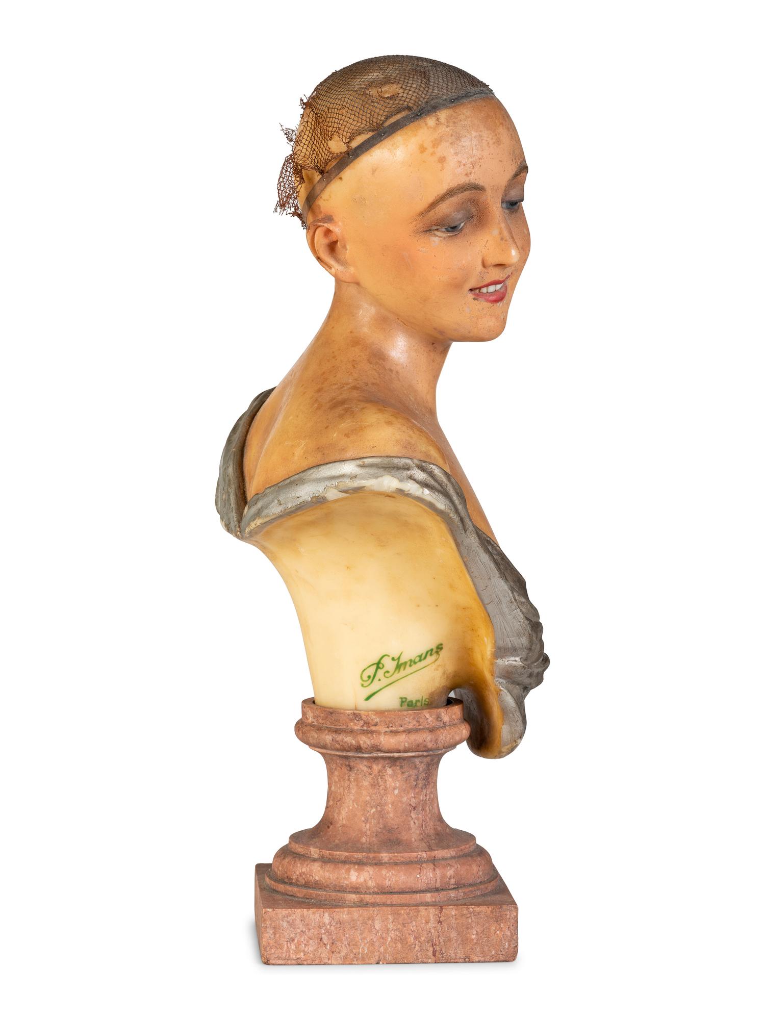 A Pierre Imans Wax Mannequin Bust