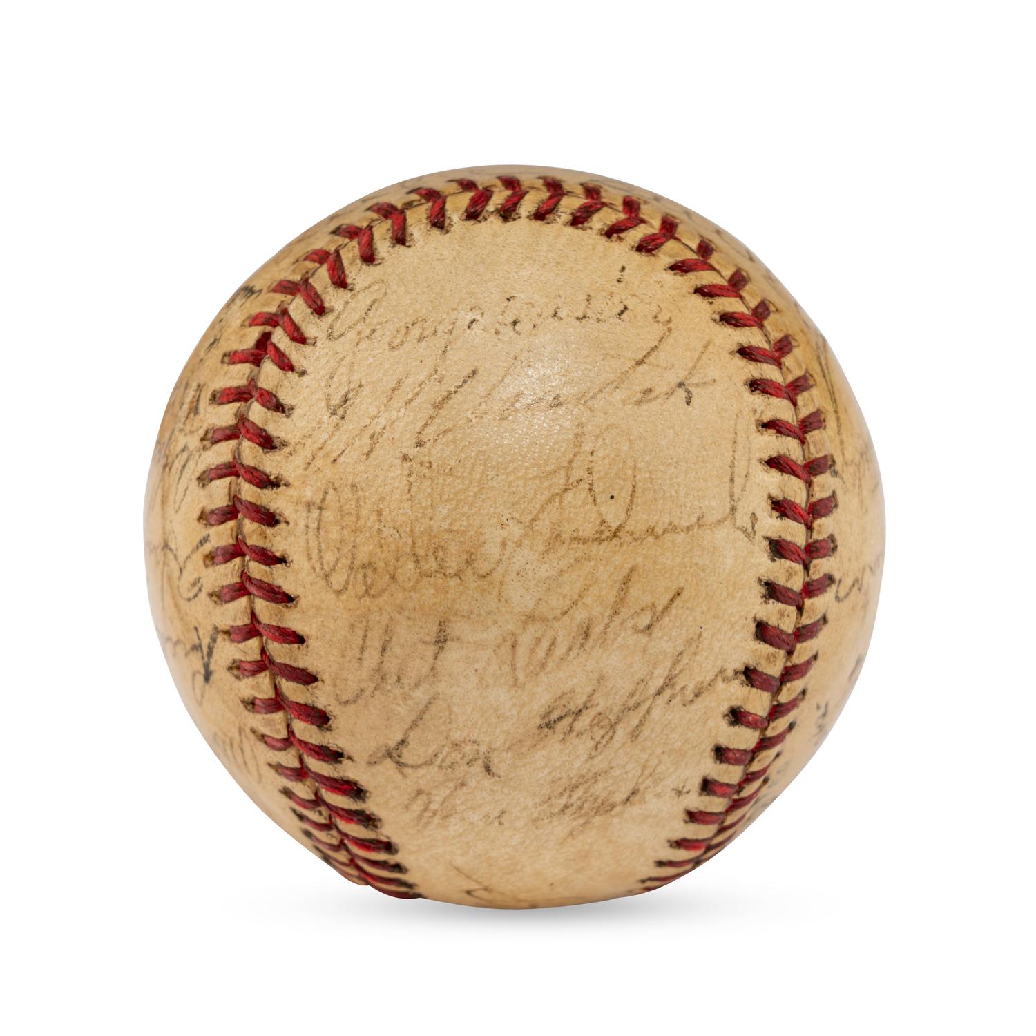 A 1942 St. Louis Browns Team Signed Autograph Baseball