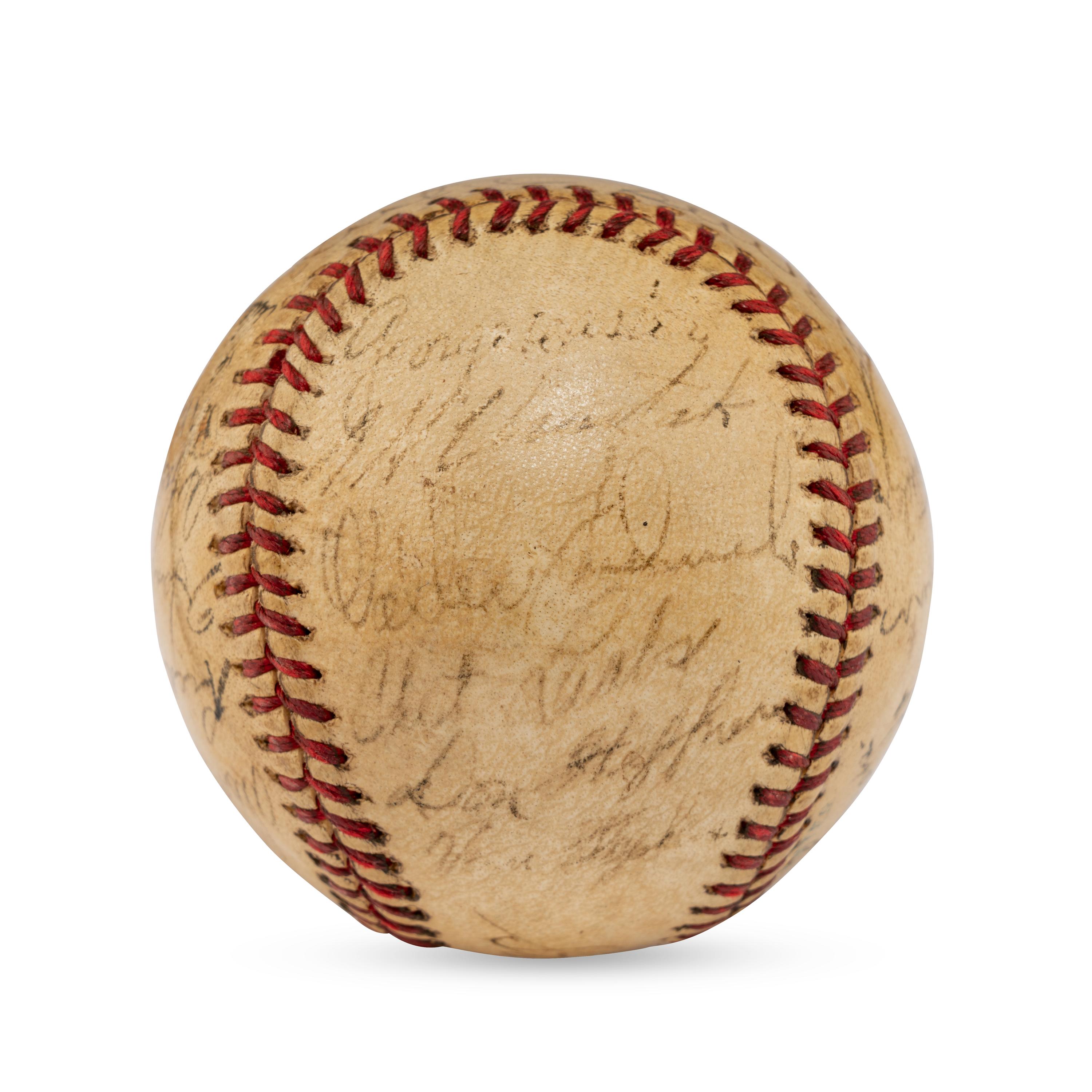 A 1942 St. Louis Browns Team Signed Autograph Baseball