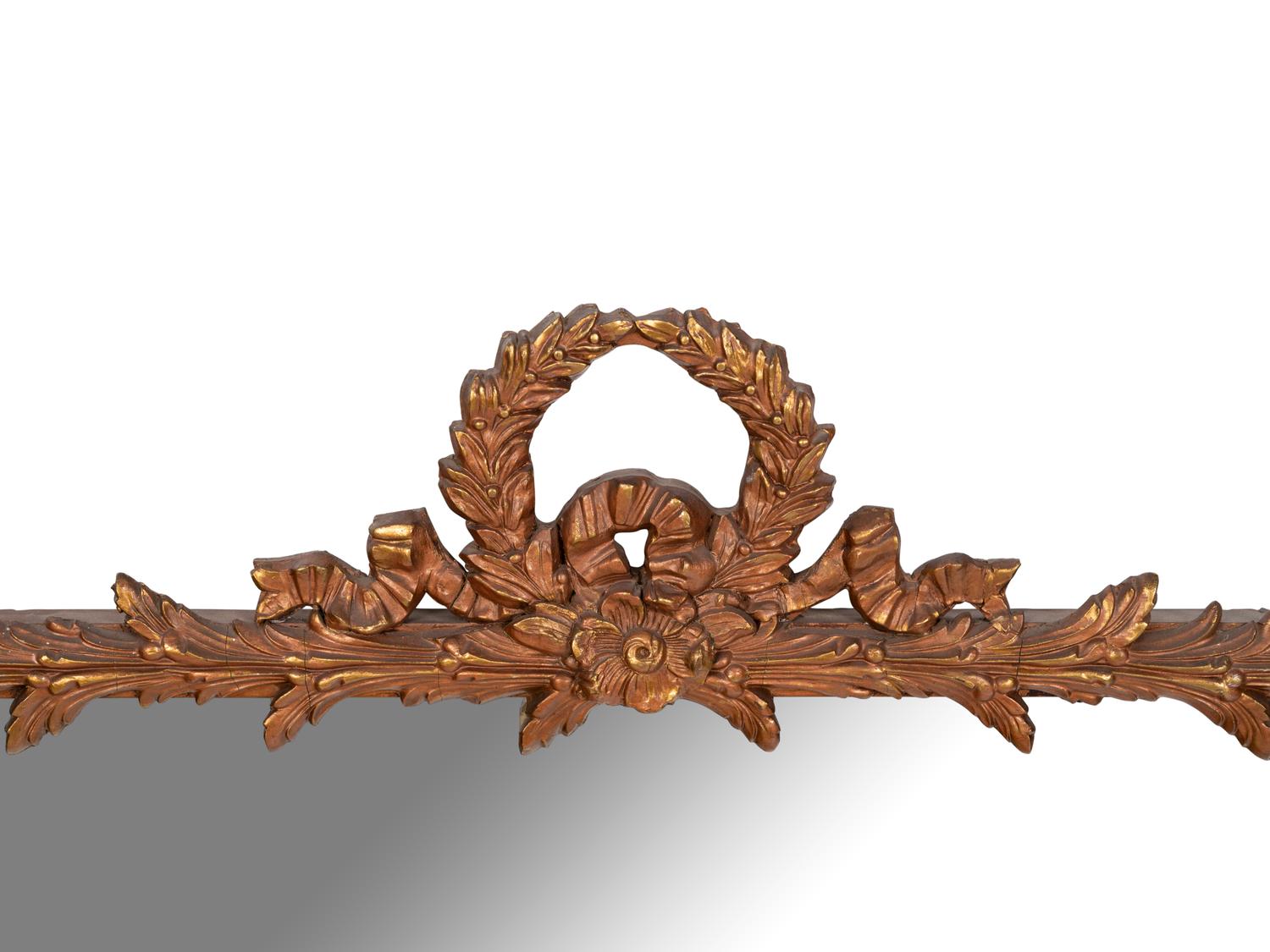 A Continental Giltwood Overmantel Mirror
