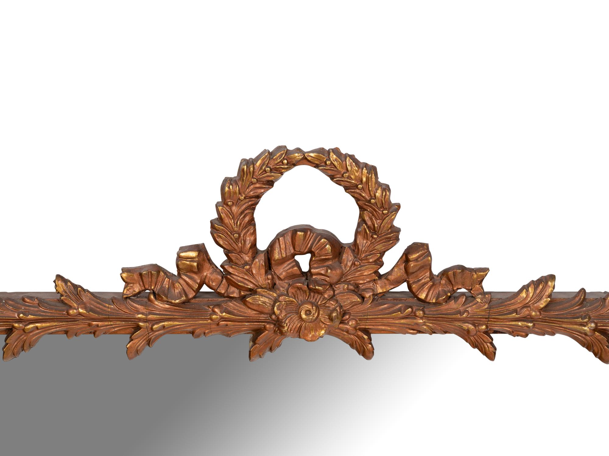 A Continental Giltwood Overmantel Mirror