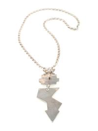 Zuni Sterling Silver and Mosaic Inlay Katsina Pendant