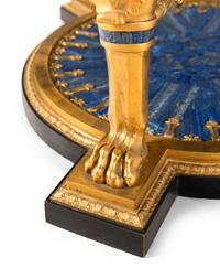 An Empire Style Gilt Bronze and Lapis Lazuli Center Table