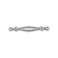 DIAMOND AND SAPPHIRE BAR PIN