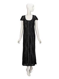 Valentino Couture, Haute Couture Black Beaded Column Gown